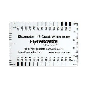 Image - Concrete Crack Width Ruler | Range: 0.004-0.100 in / 0.10-2.50mm | Elcometer E143
