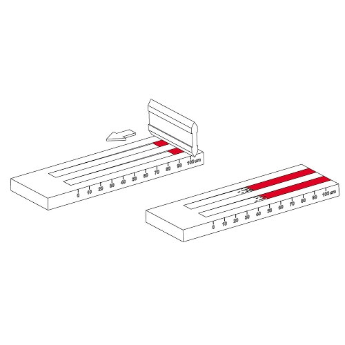 Fineness Gauge Grindometer - ISO Standard Einzelrille 0-100µm Für Lacke & Farben