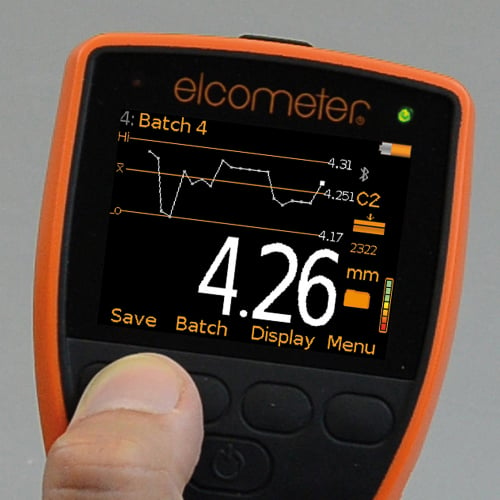The Elcometer 500 coating material library”>