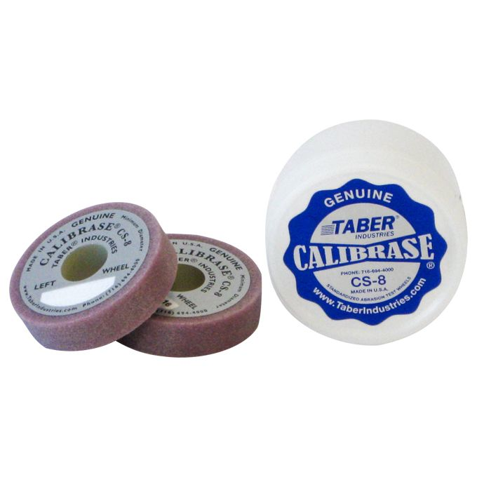 Image - Taber Rotary Abraser | CS-8 Resilient Wheel | Extra Mild Rubber & Abrasive Grain