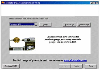 Gauge Configuration Screen
For Unlisted Gauges With Serial Data Output