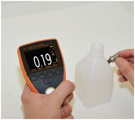 The PTG range of Ultrasonic thickness gauges is accurate to ±1% from 0.15mm (0.006inch) to 25mm (1.00inch).