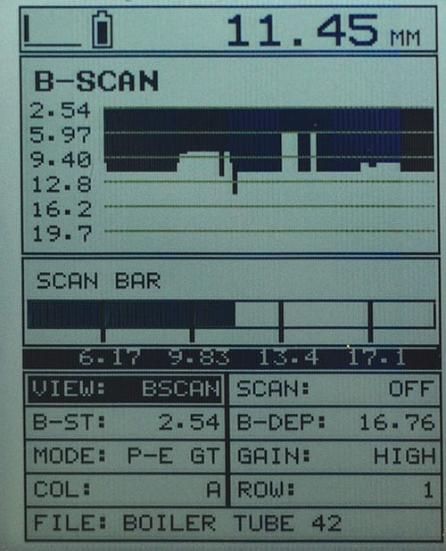 b scan screen