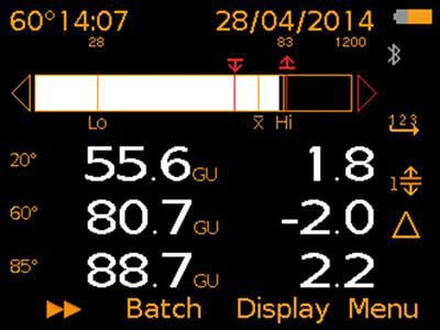 Readings and differential with analogue scan bar